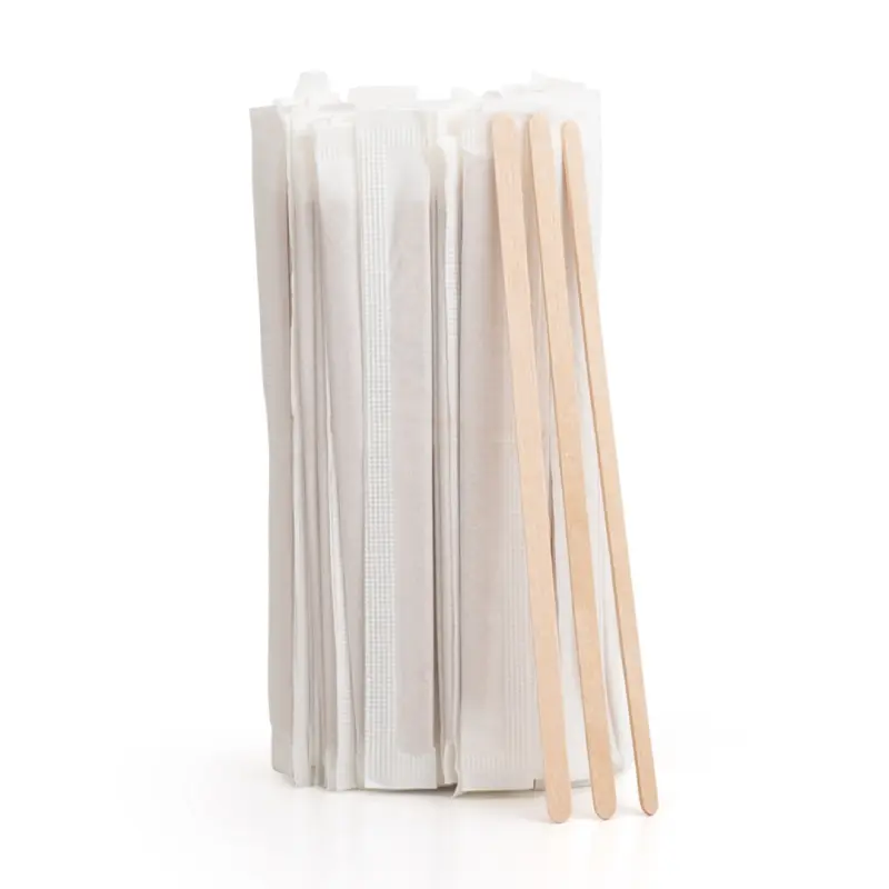 Mediniai kavos maišikliai (individualiai supakuoti) 178x6x mm, 1000 vnt/pak